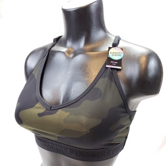 VS PINK Camo Sports Bra ~ L ~ BW5 - Picture 4 of 4